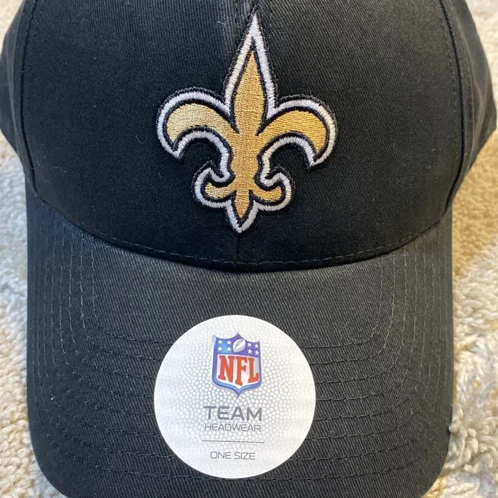 New Orleans Saints Black Adjustable Hat